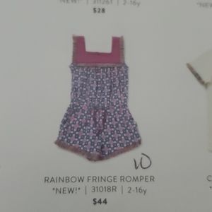 Rainbow fringe rompers